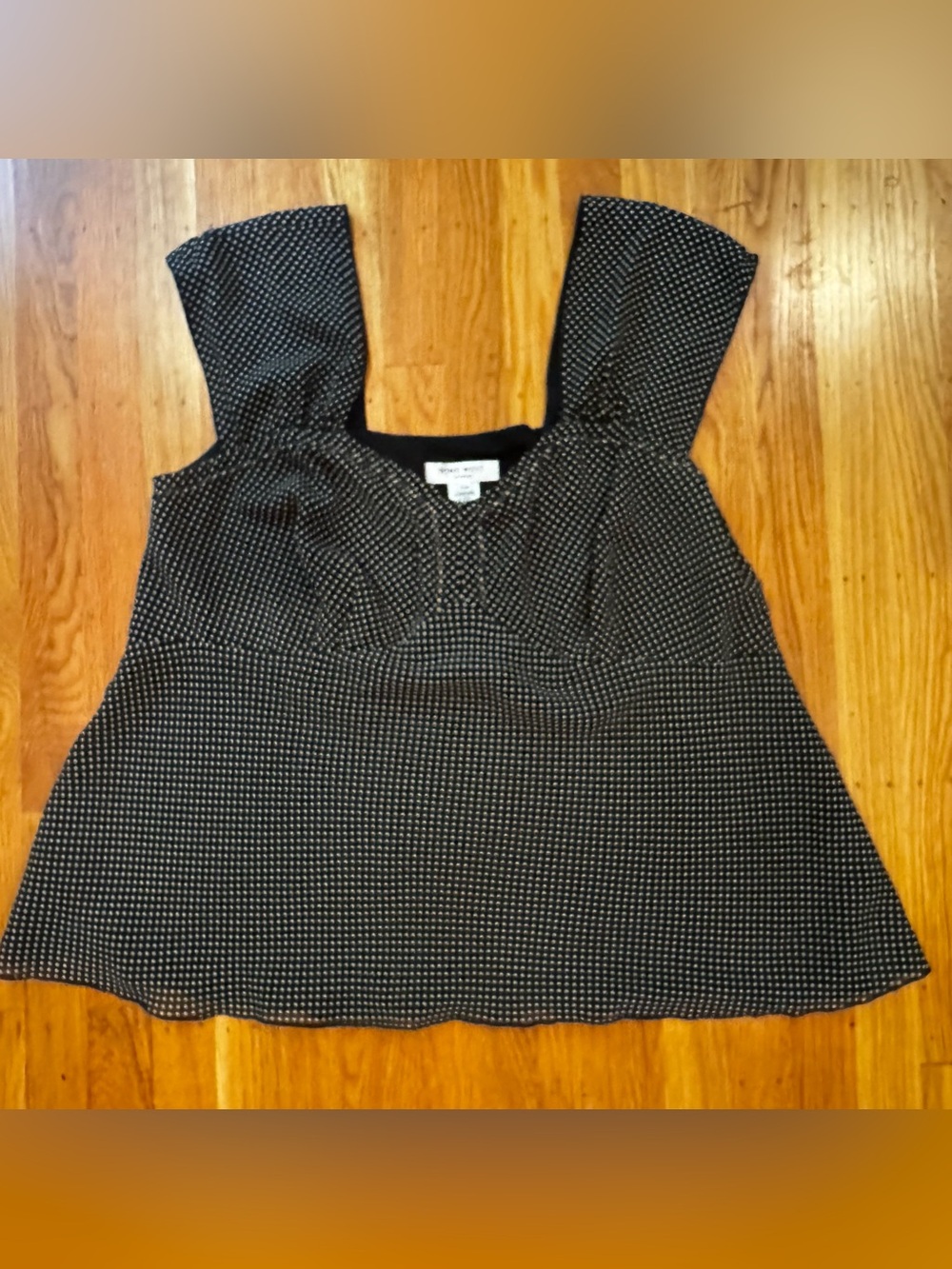 Nine West Vintage-Style Polka Dot Babydoll Peplum Blouse - Size 16w